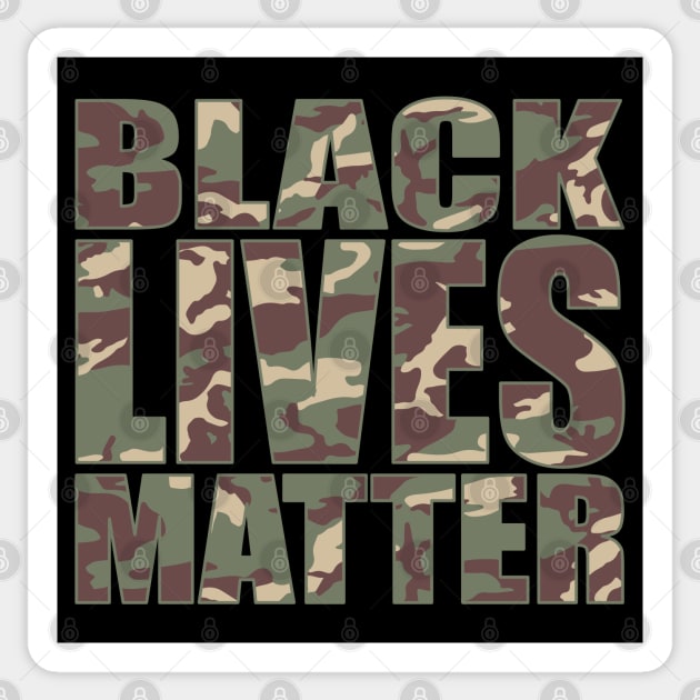 BLACK LIVES MATTER camo Sticker by undergroundART